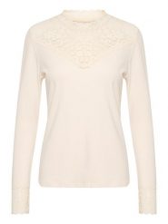 Cream Koszulka w kolorze kremowym rozmiar: S. Brązowe bluzki damskie Cream, s, bez wzorów, z koronki, bez kołnierzyka. Za 74.28 zł.