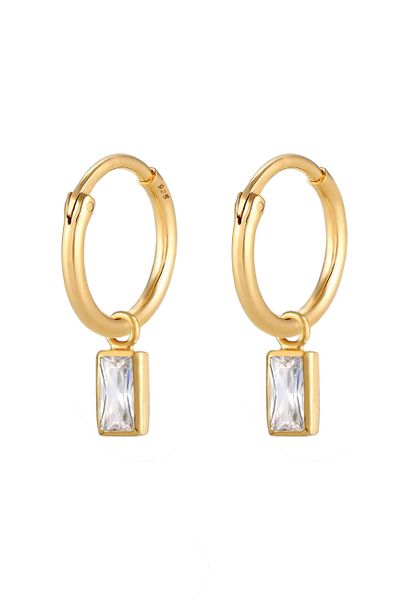 Elli Ladies Creoles Filigree Trend z kryształami cyrkonu w 925 Sterling Silver Plated Kolczyki 1 ct Damski. Szare kolczyki damskie Elli, z cyrkonią, pozłacane. Za 293.99 zł.