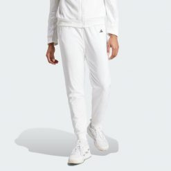Spodnie Tennis Walk-On. Białe spodnie materiałowe damskie Adidas, bez wzorów, z materiału, sportowe. Za 329.00 zł.