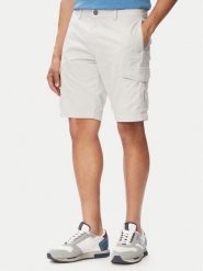 Napapijri Szorty materiałowe N-Deline NP0A4HOT Kremowy Regular Fit. Białe szorty męskie Napapijri, z bawełny, bez kołnierzyka. Za 399.99 zł.