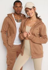 Jasnobrązowa Bluza Mentasius. Brązowe bluzy bez kaptura męskie Born2be, l. Za 54.99 zł.