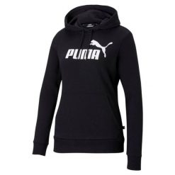 Damska Bluza Z Kapturem Z Logo ESS. Czarne bluzy z kapturem damskie Puma, l. Za 273.99 zł.