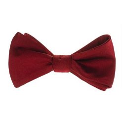 Mucha do Samodzielnego Zawiązania, Czerwona, Jedwabna, Elegancka -EM Men's Accessories- Męska. Czerwone krawaty i muchy męskie Em men's accessories, bez wzorów, z jedwabiu, eleganckie. Za 119.99 zł.