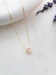 Lodie Silver Pozłacany naszyjnik z zawieszką - dł. 42 cm rozmiar: onesize. Różowe naszyjniki damskie Lodie Silver, pozłacane. Za 36.95 zł.