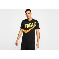 Koszulka sportowa męska Nike Giannis freak. Czarne t-shirty sportowe męskie Nike, l, z bawełny, bez ramiączek, na fitness i siłownię. Za 232.00 zł.