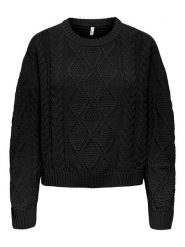 ONLY Sweter w kolorze czarnym rozmiar: M. Czarne swetry klasyczne damskie Only, m, ze splotem, bez kołnierzyka. Za 118.84 zł.