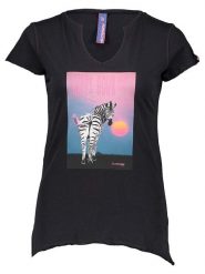 Crazy Koszulka w kolorze czarnym rozmiar: S. Czarne t-shirty damskie Crazy, s, bez wzorów, bez kołnierzyka. Za 92.21 zł.