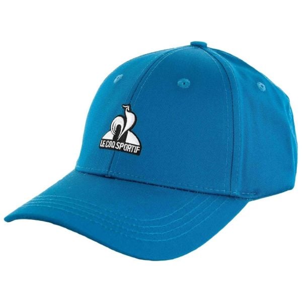 Czapka z daszkiem Le Coq Sportif Essentiel N°2. Niebieskie czapki męskie Le Coq Sportif, bez wzorów, z materiału, eleganckie. Za 184.00 zł.