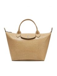 Longchamp Torebka 1512HVC Beżowy. Brązowe torebki klasyczne damskie Longchamp, bez wzorów, z lakierowanej skóry, lakierowane, bez dodatków. Za 1,529.00 zł.