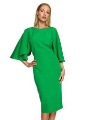 Made of emotion Sukienka w kolorze zielonym rozmiar: S. Zielone sukienki damskie Made Of Emotion, s, bez wzorów, bez kołnierzyka, bez ramiączek, midi. Za 171.28 zł.