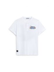 Original Marines T-Shirt DFP4198YM Biały Regular Fit. Białe t-shirty chłopięce Original Marines, bez wzorów, z bawełny, bez ramiączek. Za 59.99 zł.