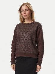 Guess Bluza W6BQ14 K6060 Brązowy Reglan Fit. Brązowe bluzy bez kaptura damskie Guess, xxl. Za 434.99 zł.