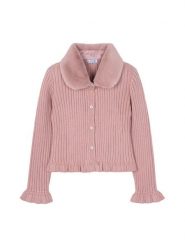Mayoral Kardigan 4311 Różowy Regular Fit. Czerwone swetry dziewczęce Mayoral, bez wzorów, z syntetyku, bez kołnierzyka. Za 149.99 zł.