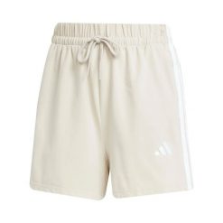 Szorty damskie adidas Essentials 3-Stripes. Brązowe szorty damskie Adidas, bez wzorów, z bawełny, klasyczne. Za 141.85 zł.