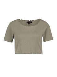 Eight2Nine Koszulka w kolorze khaki rozmiar: S. Brązowe bluzki damskie Eight2Nine, s, bez wzorów, z bawełny, bez kołnierzyka. Za 20.10 zł.