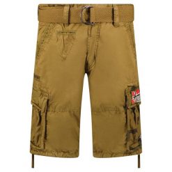 Bermudy Geographical Norway PASTEQUE EO MEN 063 khaki męska (SX1425H/GNO-Kaki). Zielone szorty męskie Geographical Norway, bez wzorów, sportowe. Za 149.00 zł.