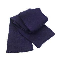 Klasyczny Ciężki Szalik Z Dzianiny. Niebieskie szaliki i kominy damskie RESULT WINTER ESSENTIALS, bez wzorów, z dzianiny. Za 57.99 zł.