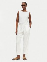 LAUREN RALPH LAUREN Komplet top i spodnie Double Gauze 20617192 Biały Regular Fit. Białe topy damskie Lauren Ralph Lauren, l, bez wzorów, z bawełny, bez kołnierzyka. Za 985.99 zł.