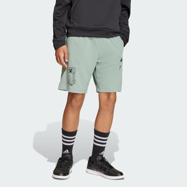 Szorty Treningowe Adidas Minecraft. Zielone szorty damskie Adidas, bez wzorów, sportowe. Za 129.00 zł.