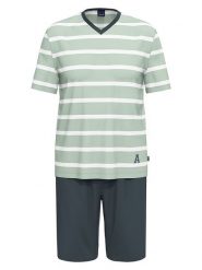 Ammann Piżama w kolorze miętowo-granatowym rozmiar: 54. Niebieskie piżamy męskie Ammann, bez wzorów, z bawełny, bez ramiączek. Za 83.42 zł.