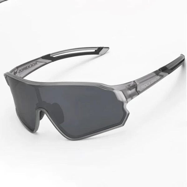 Okulary sportowe z polaryzacją do jazdy na rowerze i biegania ROCKBROS. Brązowe okulary przeciwsłoneczne męskie ROCKBROS, z materiału. Za 128.00 zł.