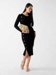 Guess Sukienka codzienna 180572 Czarny Classic Fit. Czarne sukienki damskie Guess, na co dzień, xxl, z aplikacjami, bez kołnierzyka, bez ramiączek, proste. Za 655.00 zł.