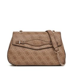 Torebka Guess. Brązowe torebki klasyczne damskie Guess, z aplikacjami, bez dodatków. Za 349.99 zł.