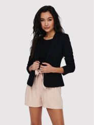 ONLY Marynarka Poptrash 15153144 Czarny Regular Fit. Czarne marynarki i żakiety damskie Only, l, bez wzorów, z wiskozy. Za 229.99 zł.