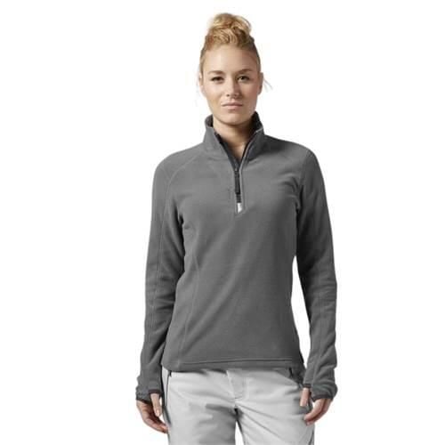 Bluza sportowa damska Reebok AB5089. Szare bluzy bez kaptura damskie Reebok, m, bez wzorów, z materiału, bez ramiączek, bez kaptura. Za 184.00 zł.
