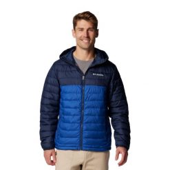 Kurtka puchowa męska Columbia Powder Lite II Hooded. Niebieskie kurtki męskie Columbia, m, bez wzorów, z puchu, bez kaptura. Za 492.99 zł.