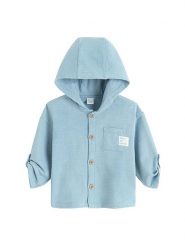 COOL CLUB Bluza w kolorze błękitnym rozmiar: 86. Niebieskie bluzy i bluzki niemowlęce COOL CLUB, bez wzorów, z bawełny, bez ramiączek, bez kaptura. Za 60.95 zł.