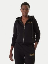 Versace Jeans Couture Bluza 80HAIT00 CF01T Czarny Regular Fit. Czarne bluzy bez kaptura damskie Versace Jeans Couture, xl, z bawełny. Za 1,179.00 zł.
