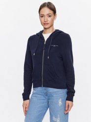 Tommy Hilfiger Bluza 1985 WW0WW39189 Granatowy Regular Fit. Niebieskie bluzy bez kaptura damskie Tommy Hilfiger, xs, z syntetyku. Za 489.00 zł.