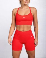 Szorty Sculpt Scrunch - Czerwony. Czerwone spodenki sportowe damskie JOY STUDIO, l, z materiału, na fitness i siłownię. Za 168.00 zł.