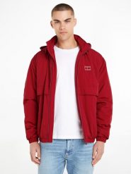 TOMMY JEANS Kurtka przejściowa w kolorze czerwonym rozmiar: XXL. Czerwone kurtki męskie Tommy Jeans, xxl, bez wzorów, z jeansu, bez kaptura. Za 215.21 zł.