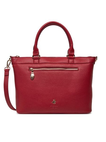 Beverly Hills Polo Club Torebka CEO-BHPC-C-006-08 Czerwony. Czerwone torebki klasyczne damskie Beverly Hills Polo Club, bez wzorów, z materiału, bez dodatków. Za 229.99 zł.