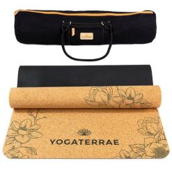Magnolie Mata do jogi z naturalnegro korka-gumy, Pasek i torba do transportu. Brązowe paski męskie YOGATERRAE, bez wzorów, z bawełny, bez dodatków. W wyprzedaży za 538.00 zł.