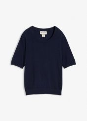 Cienki sweter. Czerwone swetry klasyczne damskie bonprix, bez kołnierzyka. Za 72.99 zł.