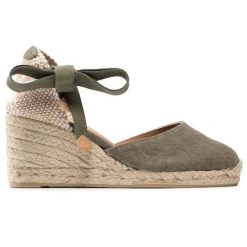 Espadryle Castañer. Zielone espadryle damskie Castañer, bez wzorów, bez obcasa. Za 339.99 zł.