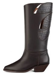 Loft37 Skórzane kowbojki w kolorze brązowym rozmiar: 40. Brązowe botki damskie loft37, bez obcasa, bez zapięcia. Za 478.99 zł.