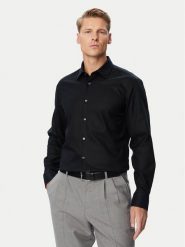 BOSS Koszula H-Hank-K-C1-261 50560628 Czarny Slim Fit. Czarne koszule męskie Boss, m, bez wzorów, z bawełny, bez kołnierzyka, bez ramiączek. Za 449.99 zł.