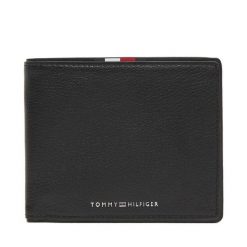 Portfel Tommy Hilfiger. Czarne portfele męskie Tommy Hilfiger, bez wzorów. Za 249.99 zł.