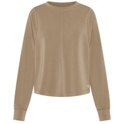 Bluza Deha Przytulna Bluza Z Okrągłym Dekoltem Damskie. Brązowe kurtki do biegania damskie Deha, l, z aplikacjami, z elastanu, bez kaptura. Za 414.99 zł.