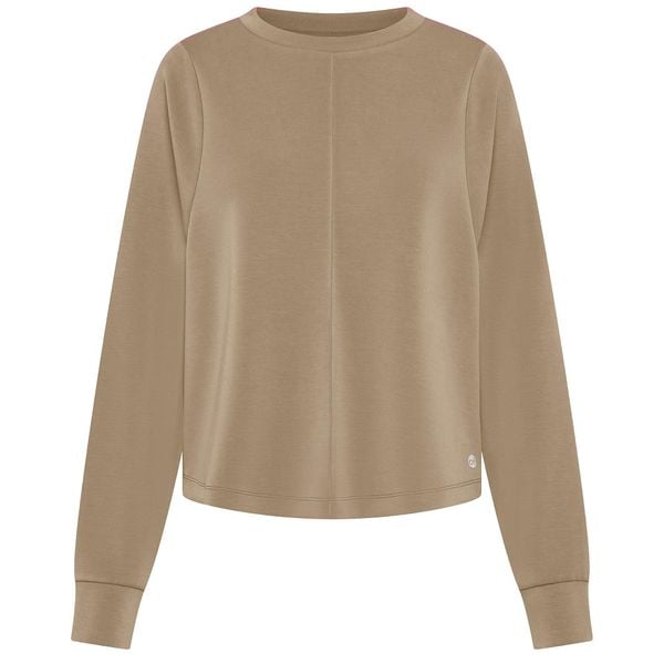 Bluza Deha Przytulna Bluza Z Okrągłym Dekoltem Damskie. Brązowe kurtki do biegania damskie Deha, l, z aplikacjami, z elastanu, bez kaptura. Za 414.99 zł.