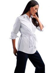 Heine Bluzka w kolorze białym rozmiar: 38. Białe bluzki damskie Heine, bez wzorów, bez kołnierzyka, bez ramiączek. Za 86.99 zł.