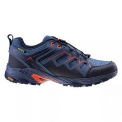 Buty Elbrus Euren Low Wp V M 92800490693 niebieskie. Niebieskie buty trekkingowe męskie z materiału, bez zapięcia. Za 531.29 zł.