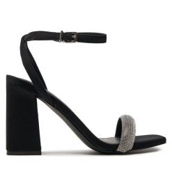 Sandały ONLY Shoes. Czarne sandały damskie ONLY Shoes, bez wzorów, bez obcasa, na słupku. Za 169.99 zł.