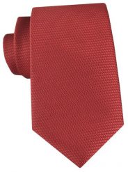 Męski Krawat - Kolor Miedziany, Mikrowzór - Angelo di Monti. Czerwone krawaty i muchy męskie Angelo di Monti, bez wzorów, z tkaniny, eleganckie. Za 49.99 zł.