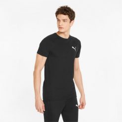 T-shirt z krótkim rękawem męski Puma EVOSTRIPE. Czarne t-shirty męskie Puma, m, bez wzorów, bez kołnierzyka. Za 73.99 zł.