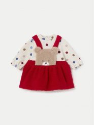Mayoral Sukienka codzienna 2881 Czerwony Regular Fit. Czerwone sukienki dziewczęce Mayoral, bez wzorów, z syntetyku, bez ramiączek. Za 79.99 zł.